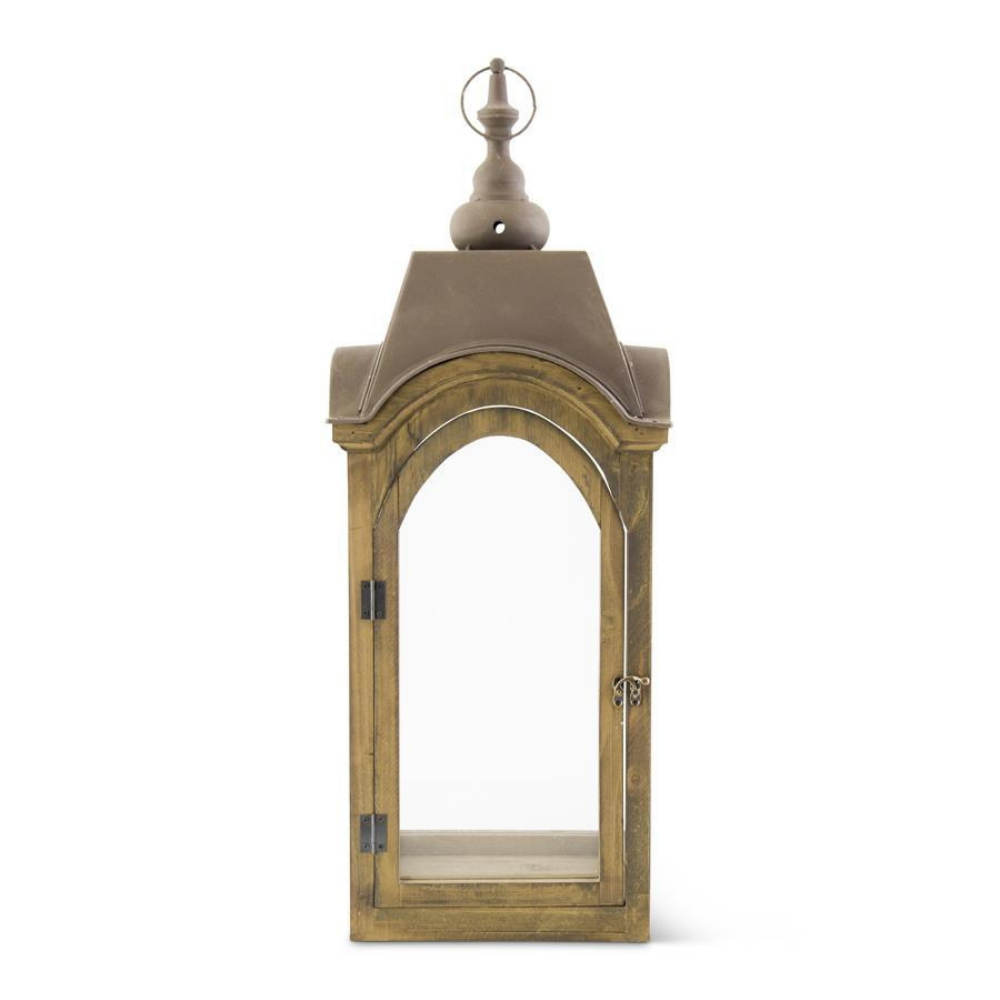 FAROL DE MADERA Y METAL OXIDO MED:77 CM