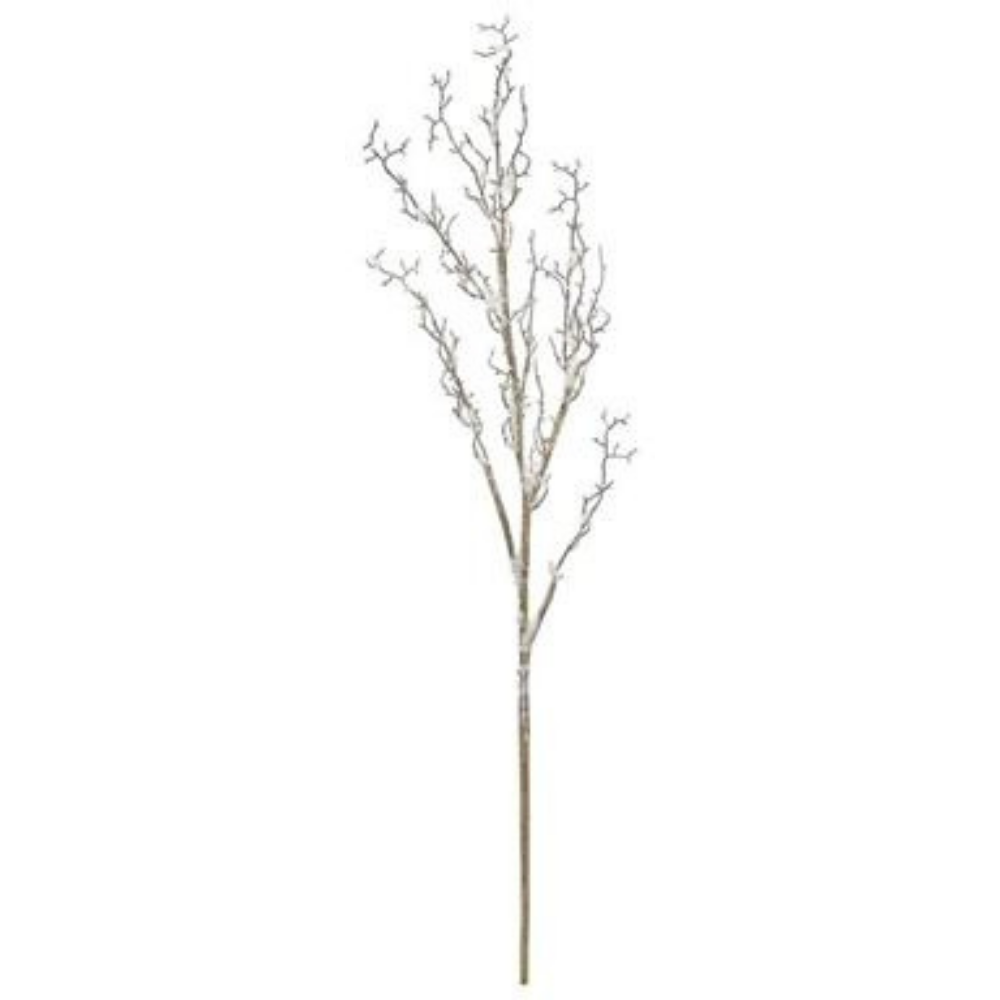 TALLO DECORATIVO CON RAMAS NATURALES CON EFECTO NEVADO