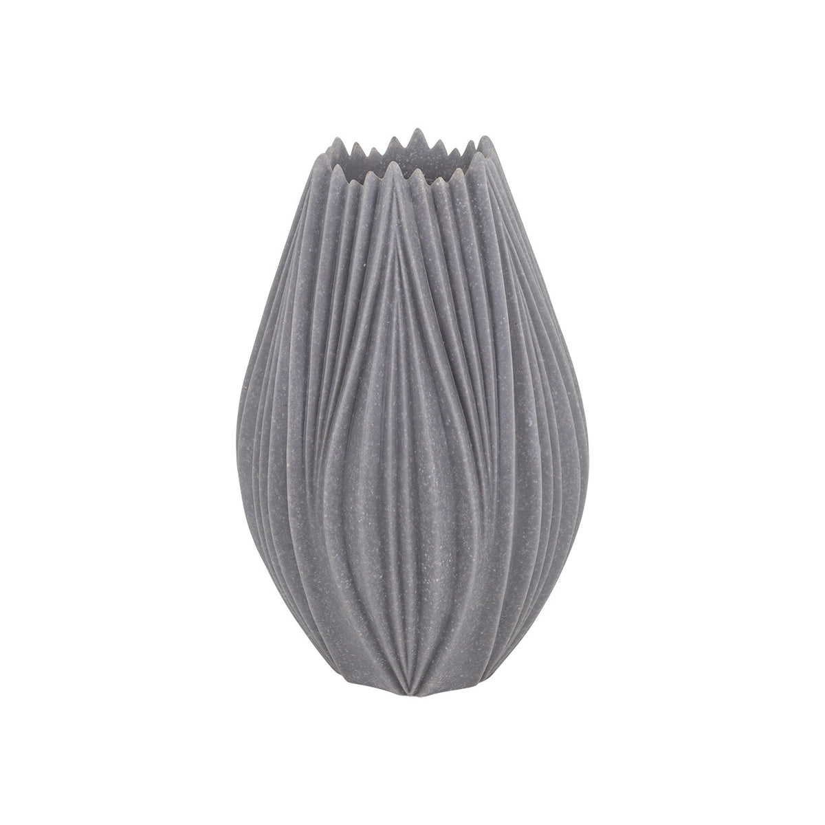 JARRON DECORATIVO CON TEXTURA EN TONO GRIS MED:28 CM