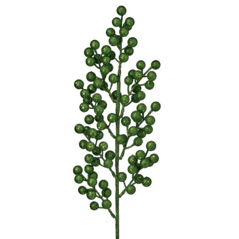 RAMA DE BERRIES BRILLANTE VERDE 61 CM