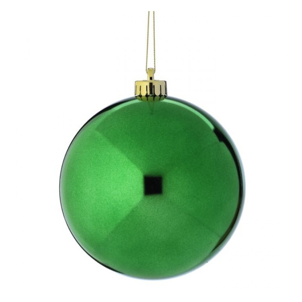 ESFERA VERDE BRILLANTE INASTILLABLE 20 CM