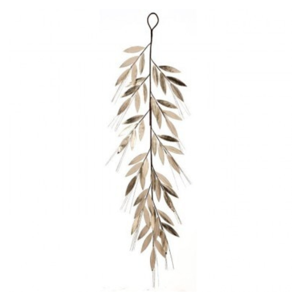 GUIRNALDA HOJA DE LAUREL METALICA MED:122 CM