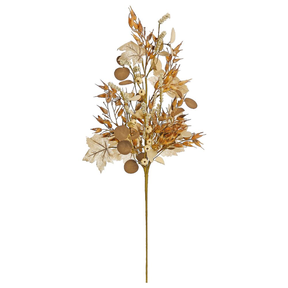 TALLO DECORATIVO MIX OTOÑAL CON CALABAZAS EN TONOS CALIDOS 70 CM