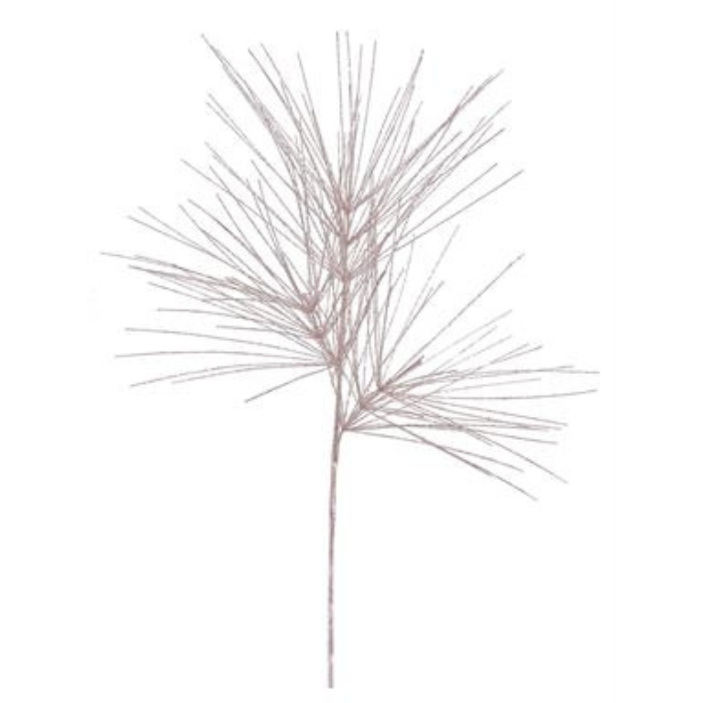 RAMA SPRAY DE PINO BRILLANTE EN TONO DORADO CON BRILLOS MED:104 CM