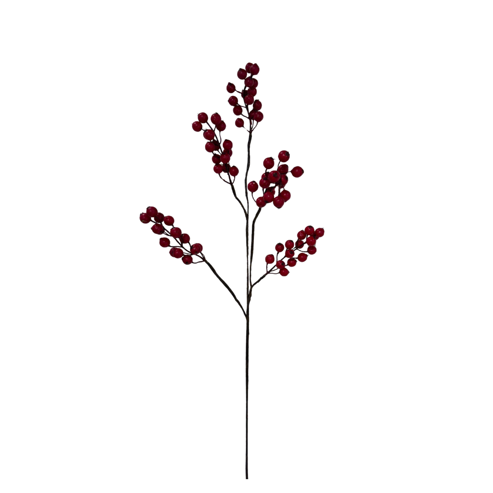RAMA DE BERRIES ROJA X5 MED:90 CM