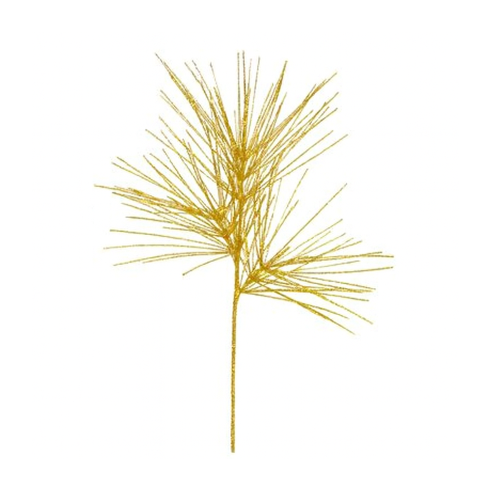 TALLO DECORATIVO DELGADO CON GLITTER EN DORADO MED:1MTS