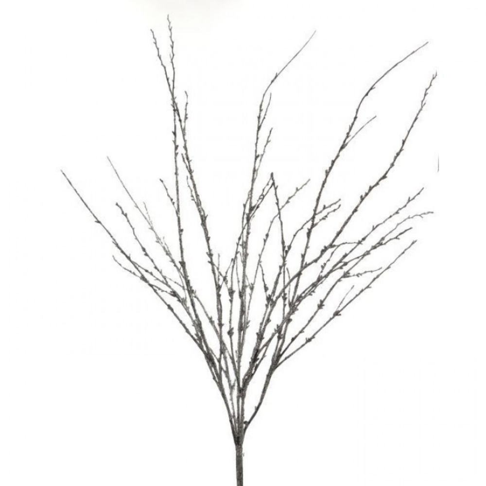 TALLO DECORATIVO BRILLANTE EN TONO PLATA MED:1MTS