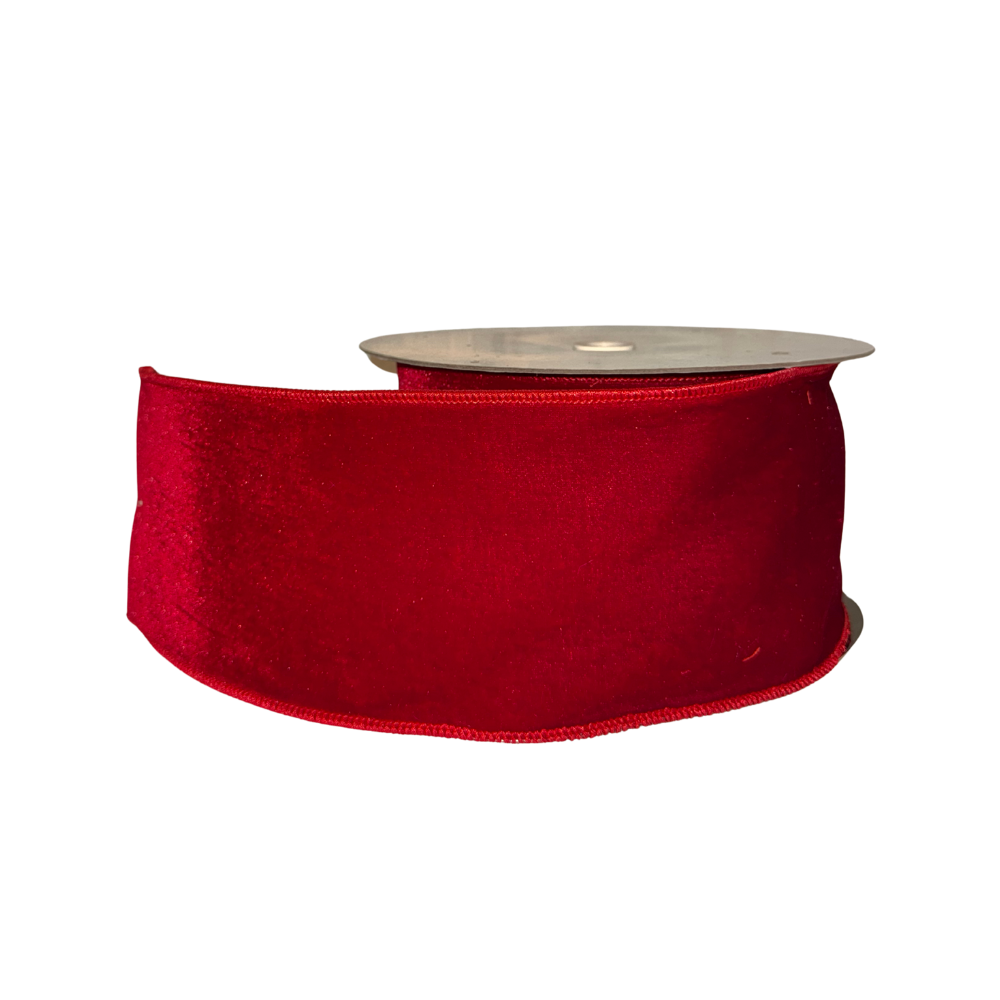 LISTÓN ROJO DE TERCIOPELO MED:10CM X 9 MTS