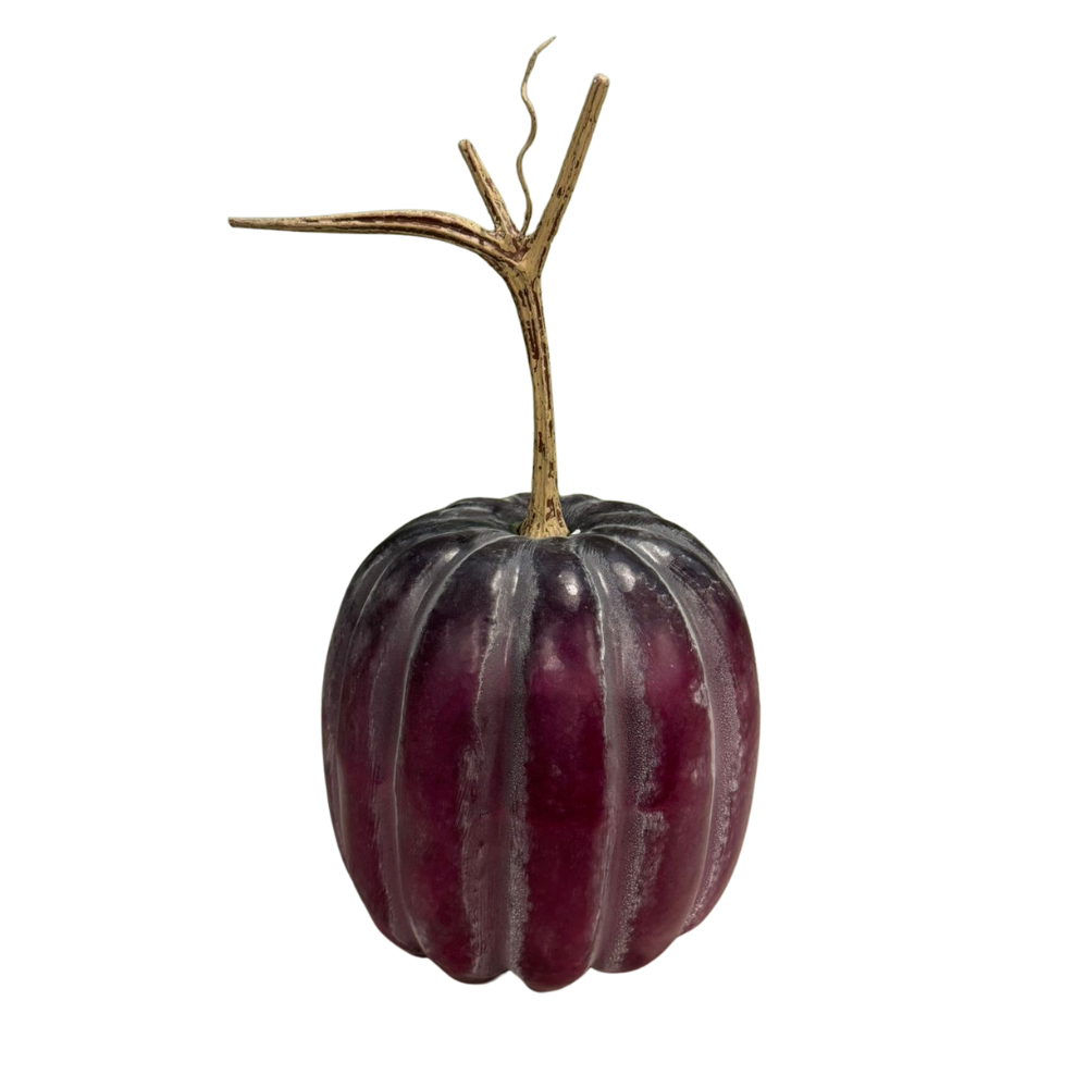 CALABAZA CREMA A RAYAS MORADO MED:30 CM