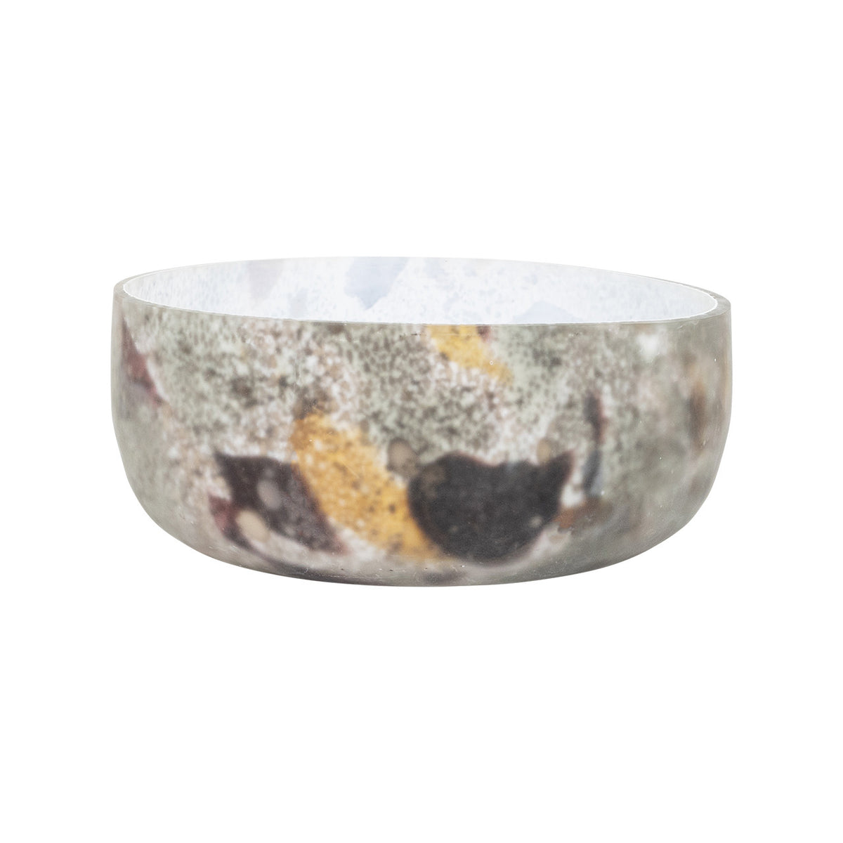 BOWL MULTICOLOR DE VIDRIO MED:25X12 DE ALTO