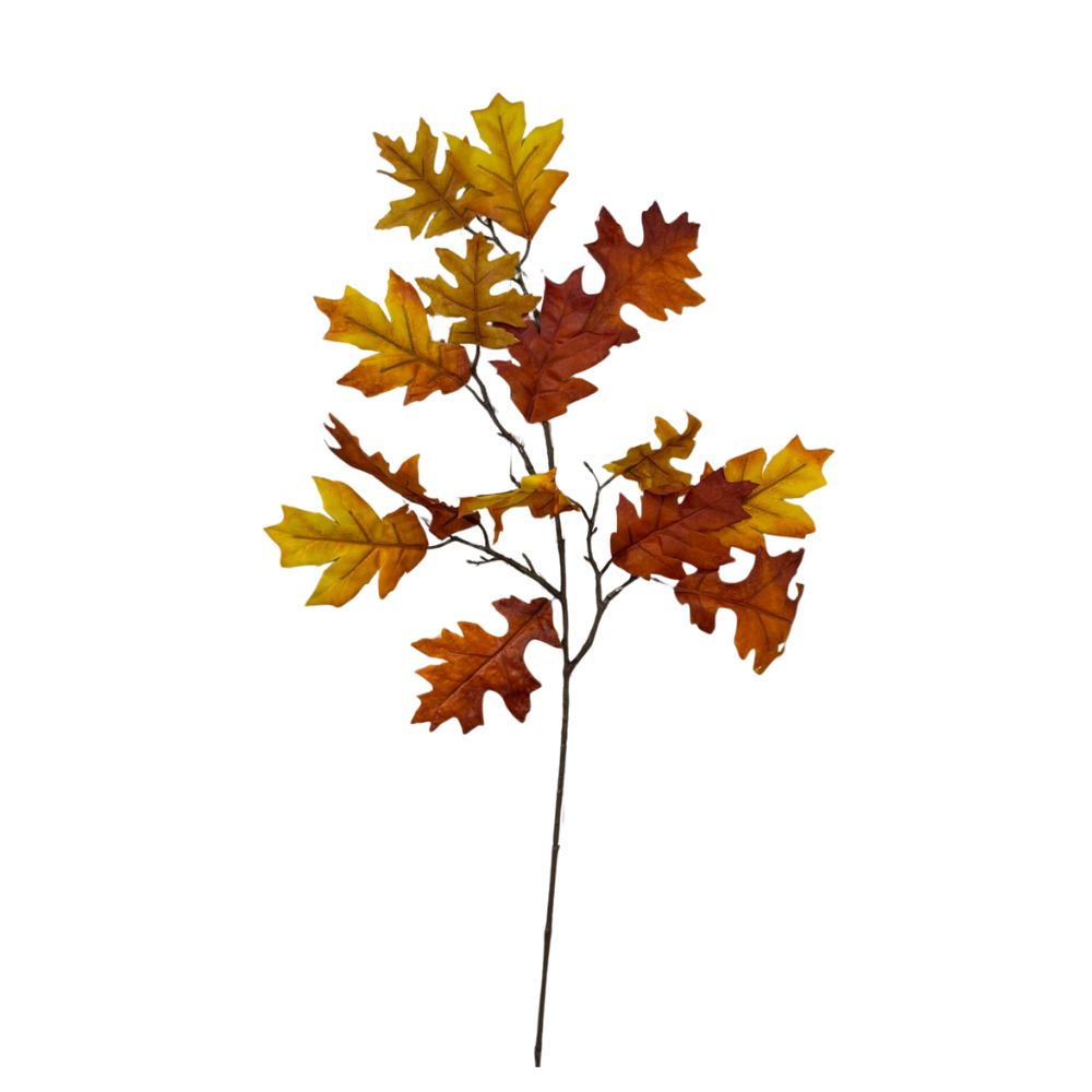 TALLO DECORATIVO DE HOJAS OTOÑALES EN TONOS VIVOS MED:86 CM