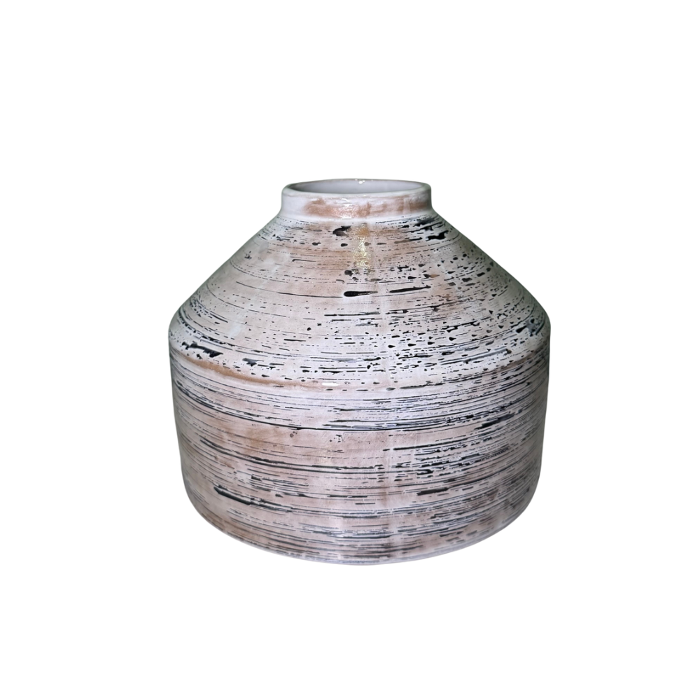 BASE DE BARRO BRILLANTE A RAYAS MED:18 CM