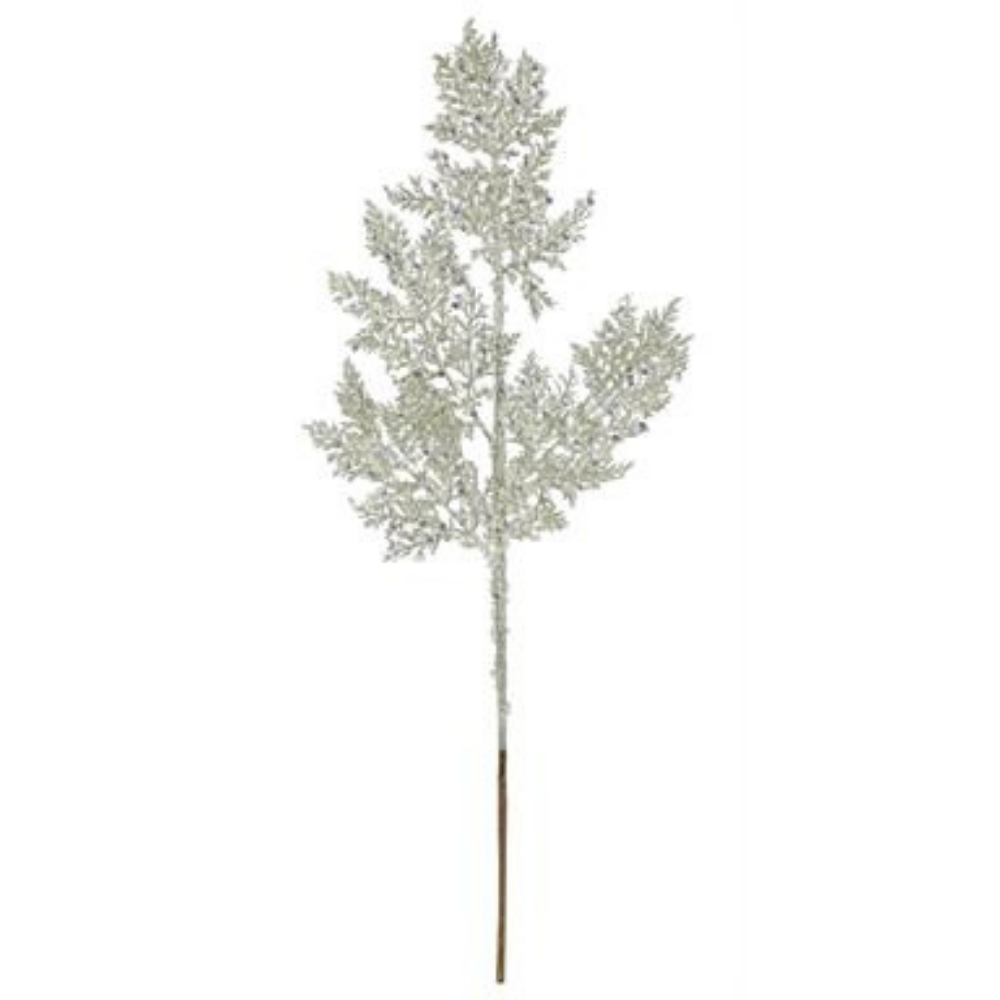 RAMA DE PINO PLATA CON PERLAS MED:68 CM