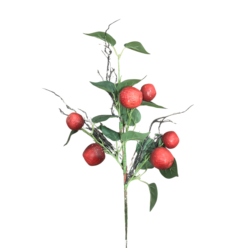 RAMA DE MANZANAS ROJAS POCO NEVADAS MED:75 CM