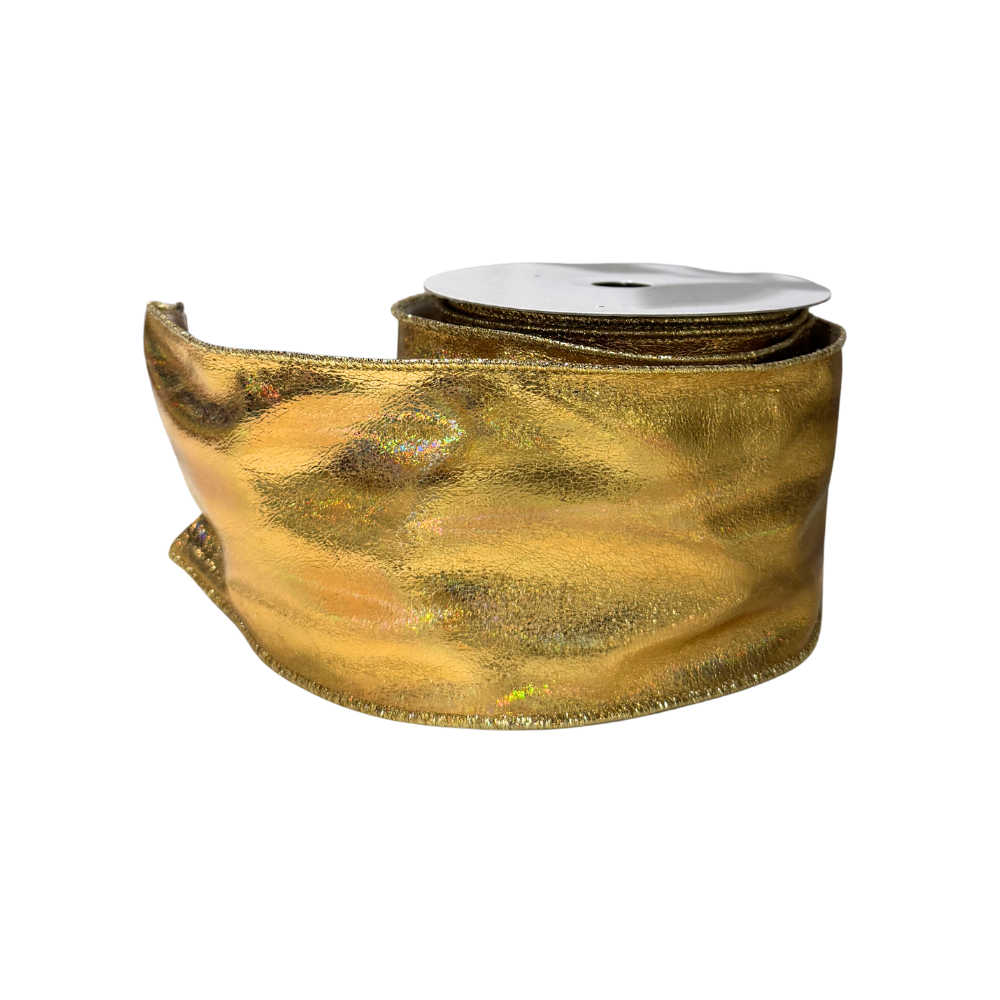 LISTON DECORATIVO DORADO LISO MED:10CM X 9 MTS