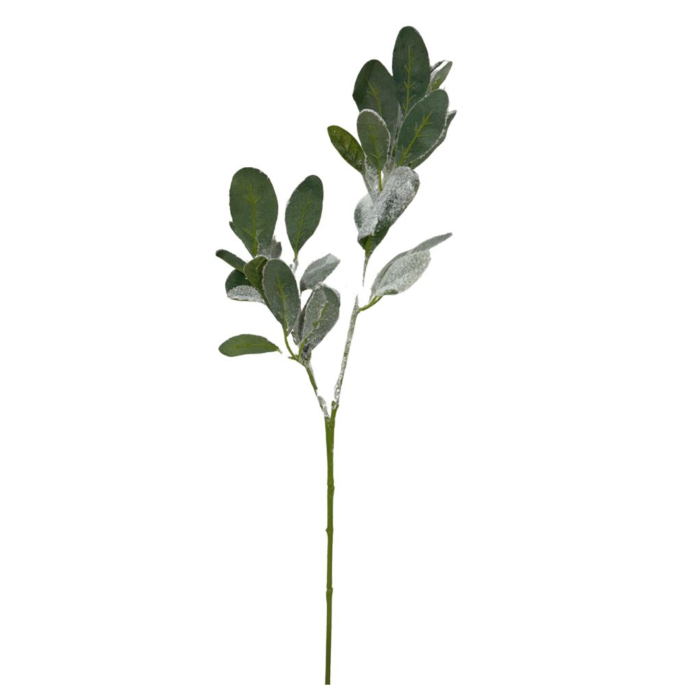 TALLO DECORATIVO TIPO OREJA DE CORDERO EN TONO VERDE MED: 75CM