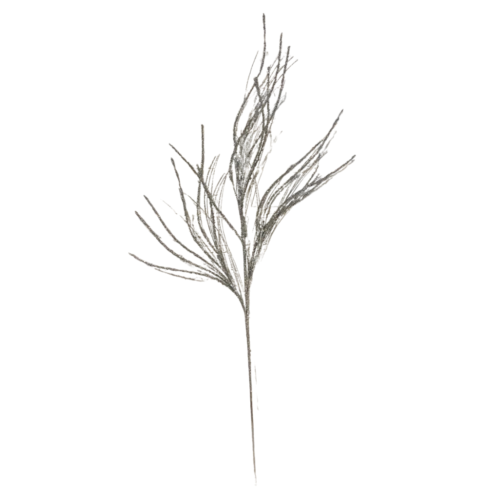 RAMA PLATEADA CON BRILLANTINA MED:81 CM