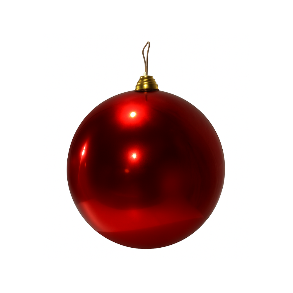 ESFERA DE PLÁSTICO EN TONO ROJO MED:30 CM