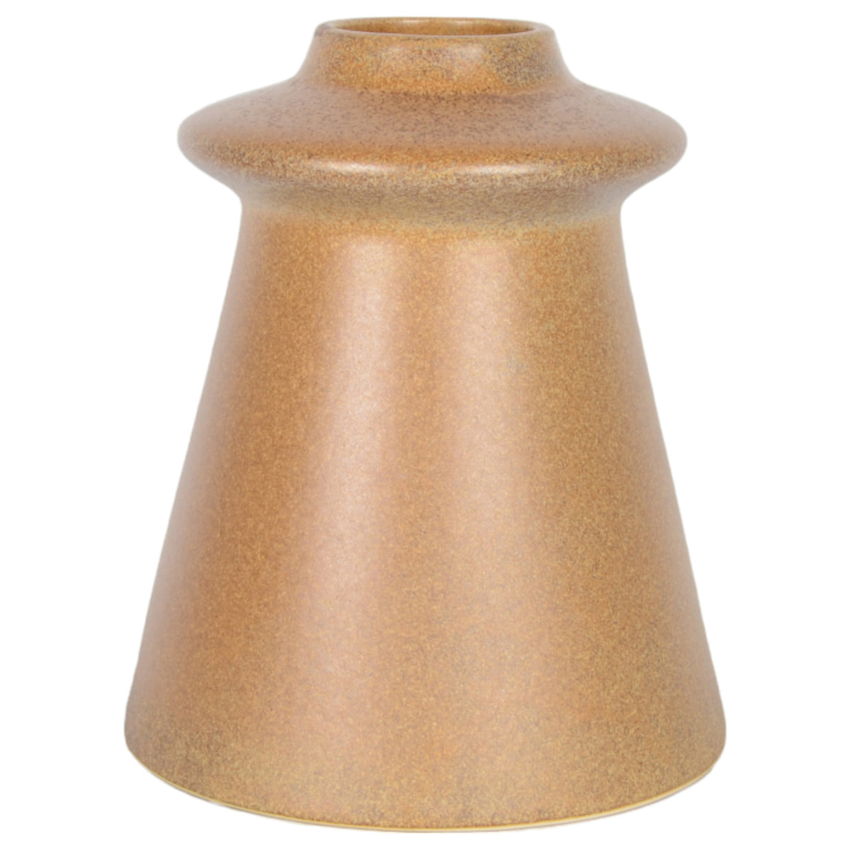 JARRON IRREGULAR TONO CAFE CLARO DE CERAMICA MED:28 CM