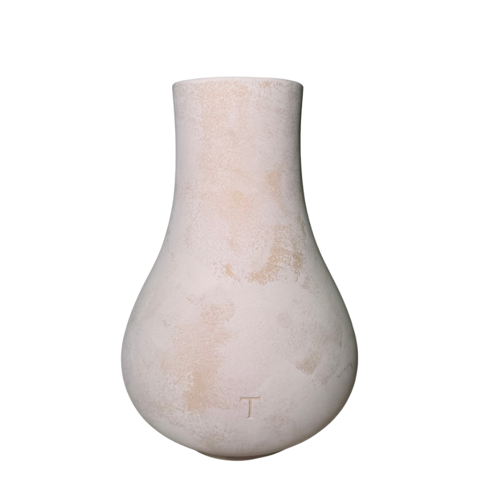 JARRON DE BARRO BEIGE MED:28 CM
