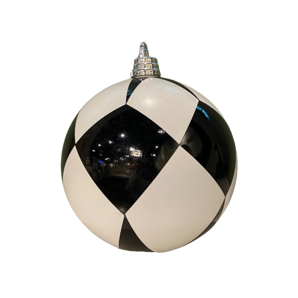 ESFERA ARLEQUIN BLANCO Y NEGRO MED:40 CM