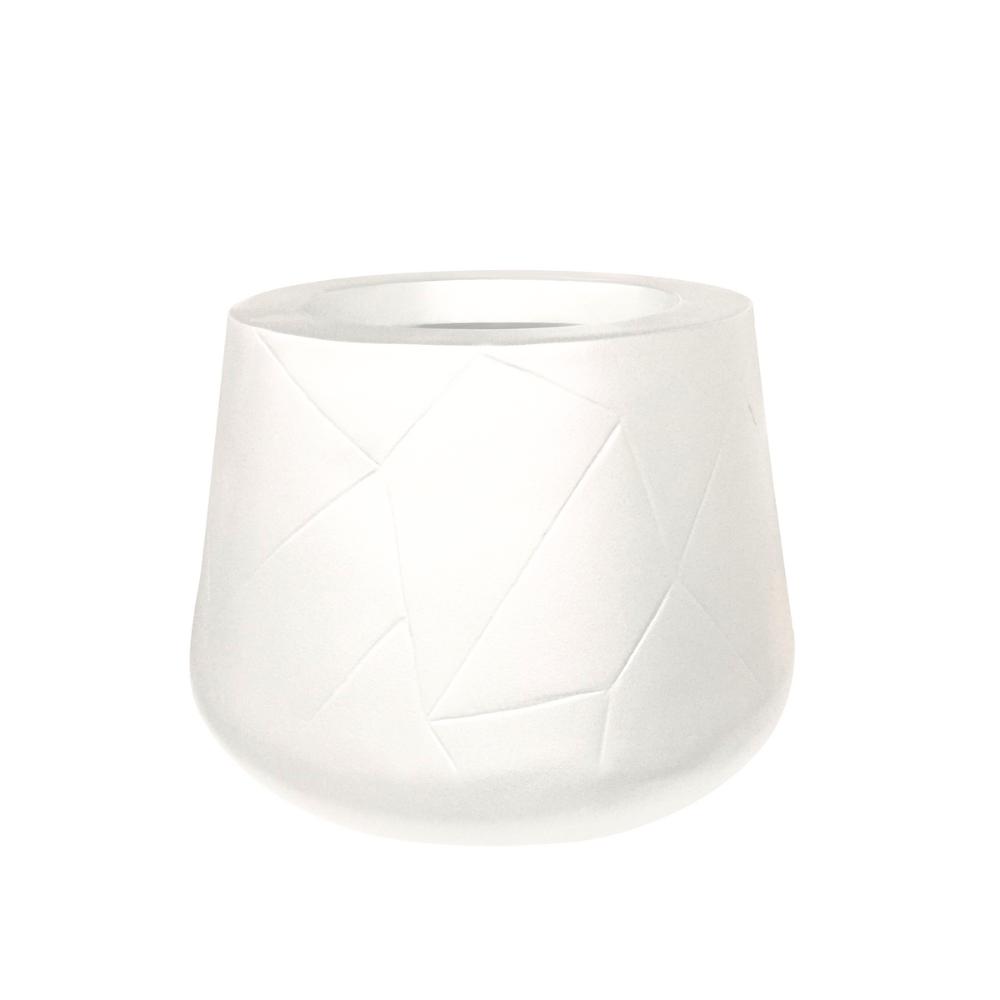MACETA ENNA CHICA BLANCO FIBRA DE VIDRIO MED:45X30 CM