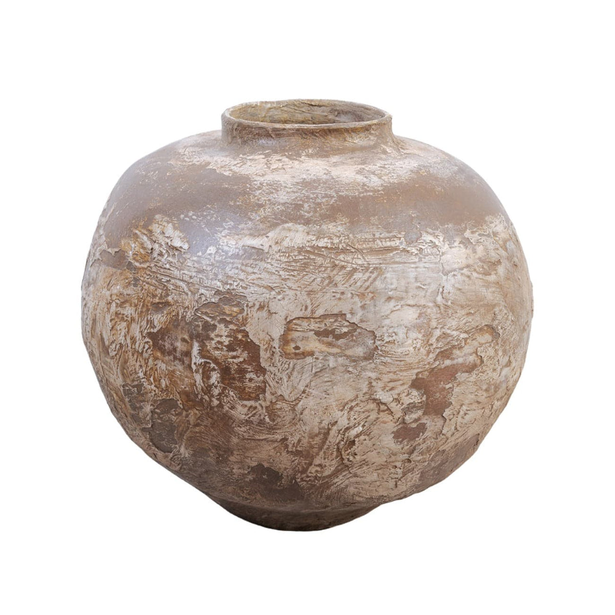 MACETA CON EFECTO DESGASTADO EN TONO TERRACOTA 45 CM