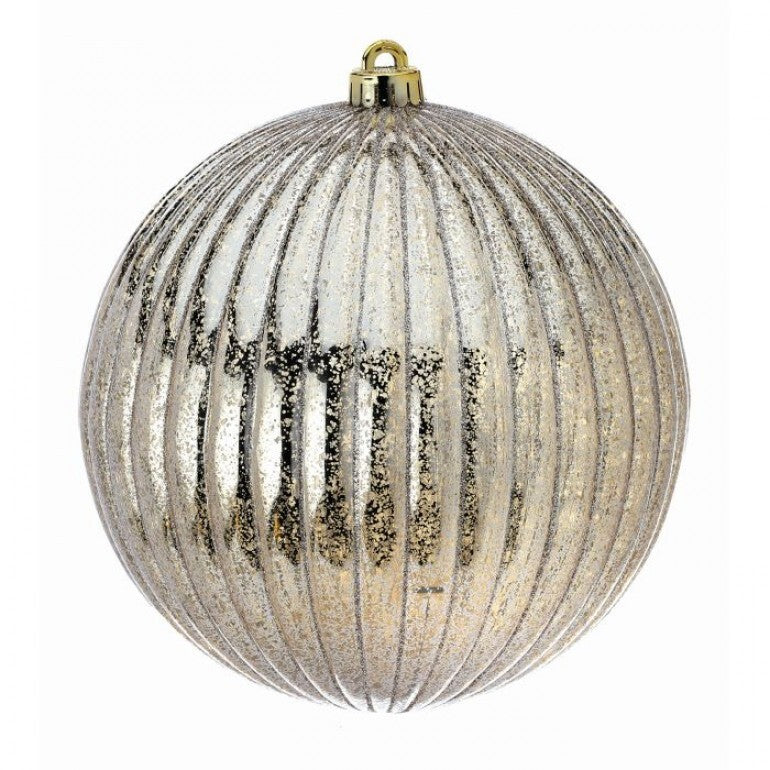 ESFERA EN TONO PLATINUM BRILLANTE MED:20 CM