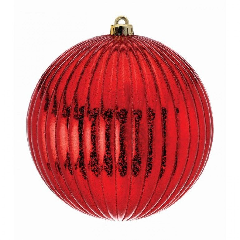 ESFERA EN TONO ROJO BRILLANTE MED:20 CM
