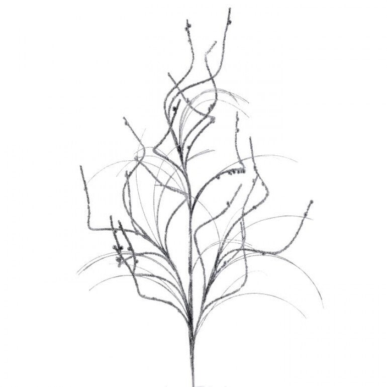 RAMA PLATEADA CON BRILLANTINA MED:81 CM
