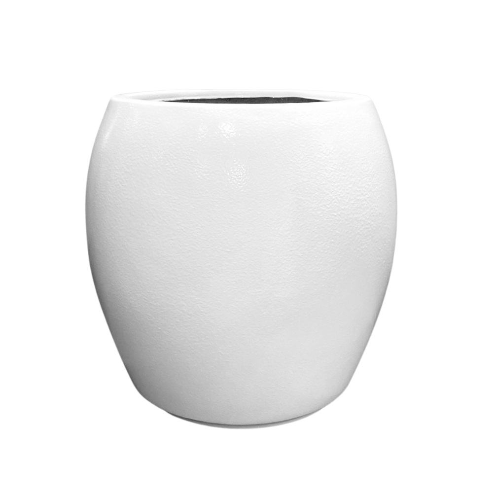 MACETA HAWAI EN TONO BLANCO MED: 47X43 CM