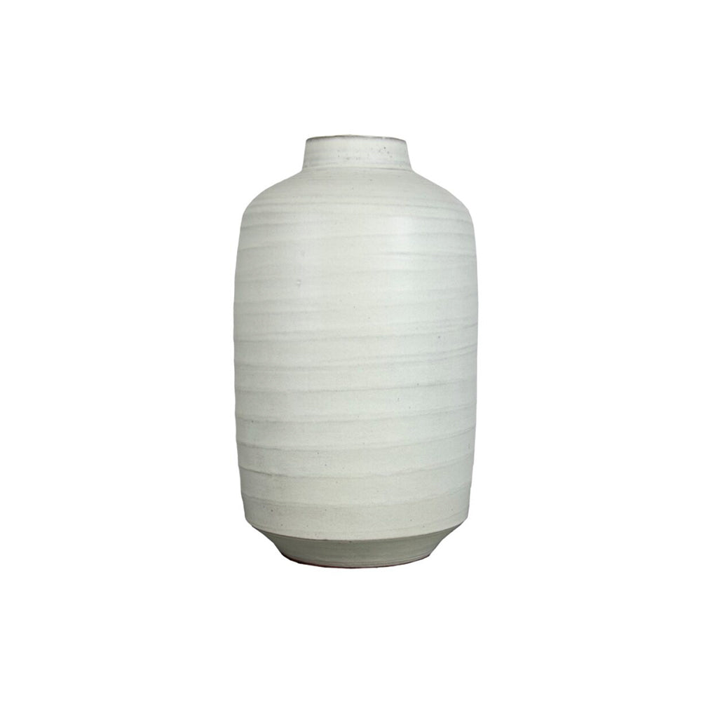 JARRON BLANCO MATE CEMENTO 46 CM